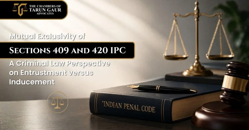 Mutual Exclusivity of Sections 409 and 420 IPC A Criminal Law Perspective on Entrustment versus Inducement