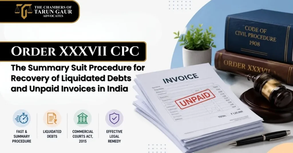 Order XXXVII CPC The Summary Suit Procedure for Recovery of Liquidated Debts and Unpaid Invoices in India
