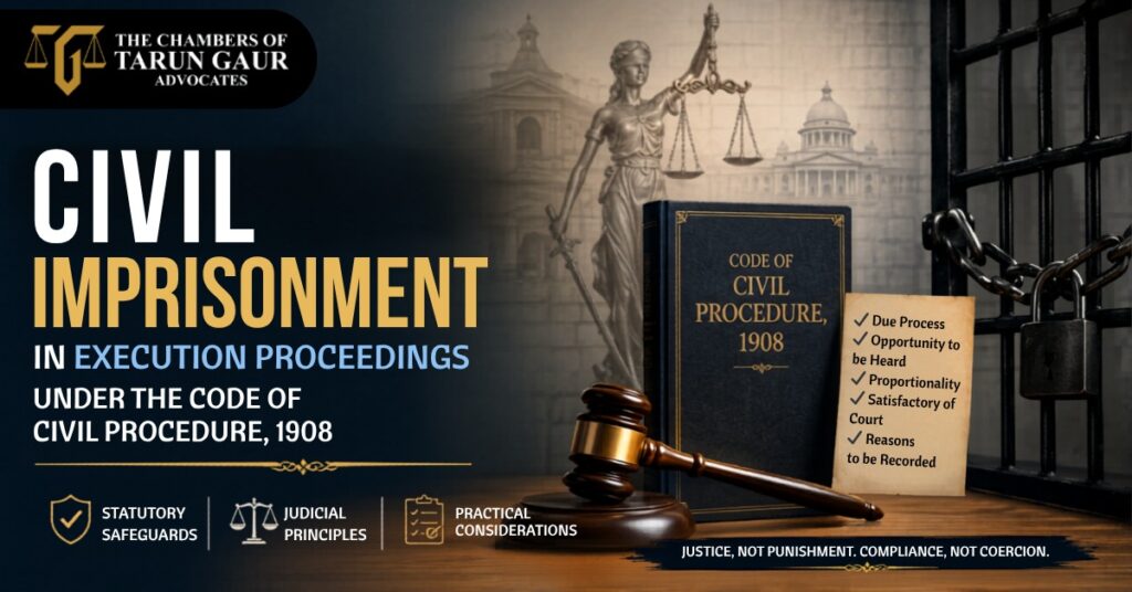 Civil Imprisonment in Execution Proceedings under the Code of Civil Procedure, 1908: Statutory Safeguards, Judicial Principles, and Practical Considerations
