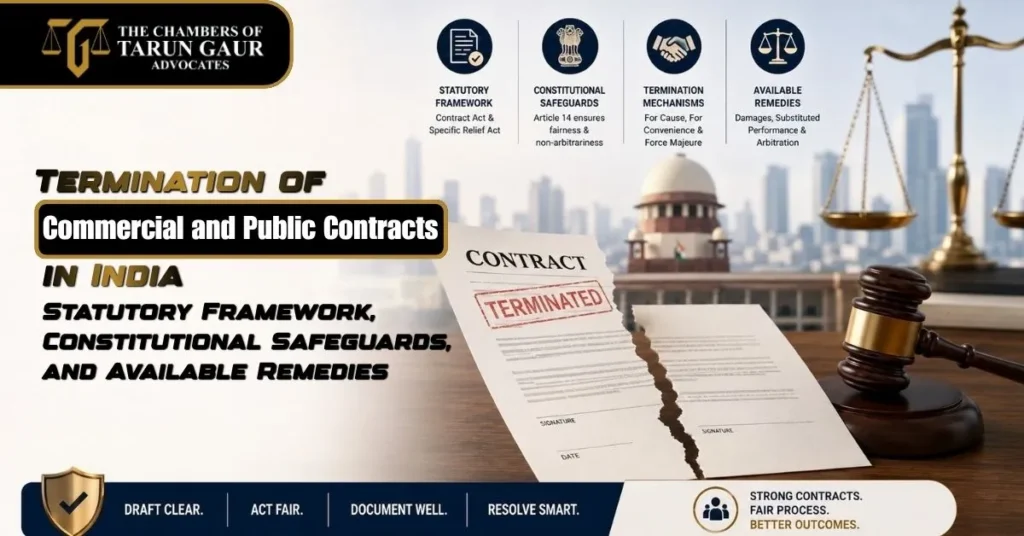 Termination of Commercial and Public Contracts in India Statutory Framework, Constitutional Safeguards, and Available Remedies