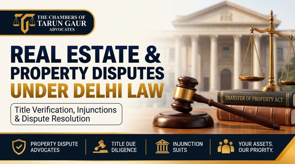 Real Estate and Property Disputes Under Delhi Law - The Chambers of Tarun Gaur